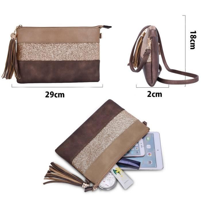 Sac Bandoulière Pochette De Soirée Pour Femme - Gland Vert Foncé Et Élégant Gland Vert Foncé Et