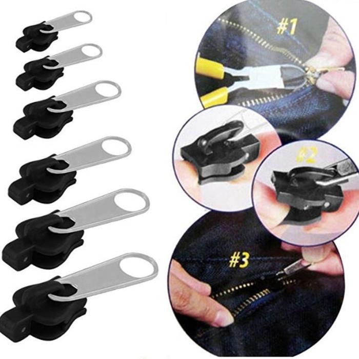 12 Curseurs Fermeture Éclair Clipsables - Kit Réparation Instantanée Universel Pour Vestes, Manteaux, Valises Et Sacs 12 Curseurs Fermeture Éclair Clipsables - Kit Réparation Instantanée Universel Pour Vestes, Manteaux, Valises Et Sacs