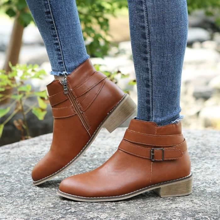 Bottines femme cuir confort sales