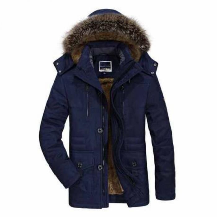 Doudoune homme fausse fourrure hot sale