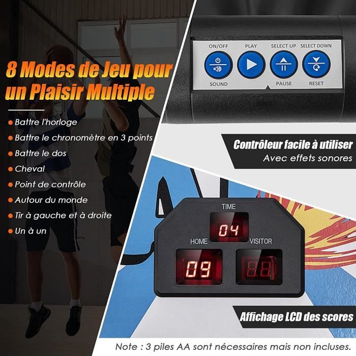 Panier de Basket-Jeu de basket-ball arcade pliable-Double Shot Basket Ball  Game 8 jeux et Compteur digital - Cdiscount Sport