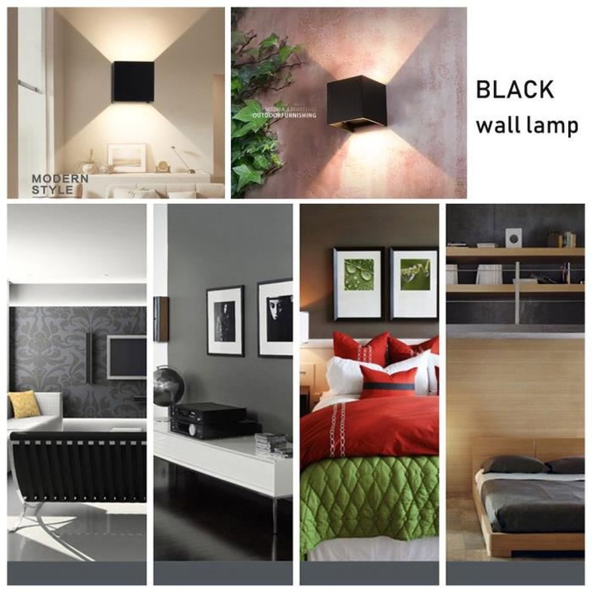 Camio 7w Led Applique Murale Chambre Moderne Interieur Up And