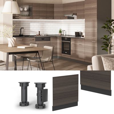 Façade de lave-vaisselle R-Line, 45cm , PT Chêne, Anthracite Haute