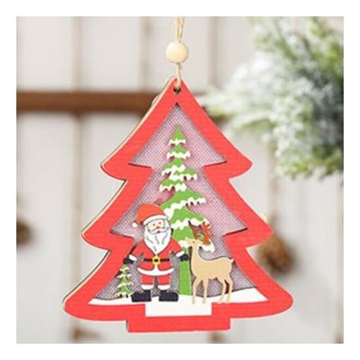 Pendentifs De Noël En Bois Pour Décorations De Maison, 12 Pièces/boîte
