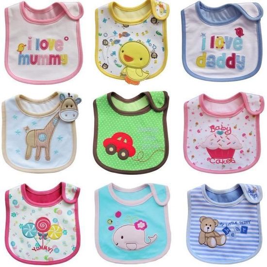 Jt Amigo Lot De 9 Bavoirs Coton Impermeable Bebe Fille Le Repas De Bebe Bavoirs Jt Amigo Lot De 9 Bavoirs Coton Impermeable Bebe Fille Le Repas De Bebe Bavoirs