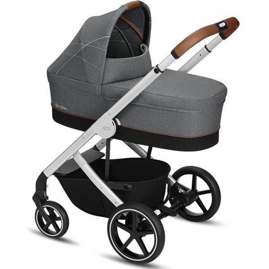 Poussette combinee Cybex Balios S Nacelle S Denim B Manhattan Grey Cdiscount Puericulture Eveil bebe