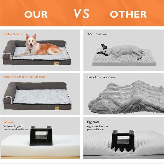 Lit orthopédique de Luxe pour chien Pet Perfect - Coussin orthopédique pour chien