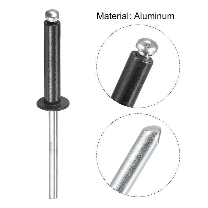 Rivet SOURCING MAP 4x20mm Rivets aveugles Aluminium Ouvert Terminal ...