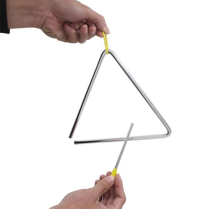 Triangle Musical En Acier Dilwe - Instrument Percussion Enfant Avec Bâton