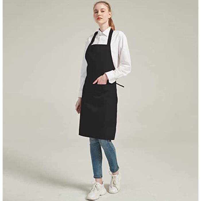 Lot De 2 Tabliers De Cuisine Étanches Réglables Avec Grandes Poches - Tablier Chef Protection Parfaite