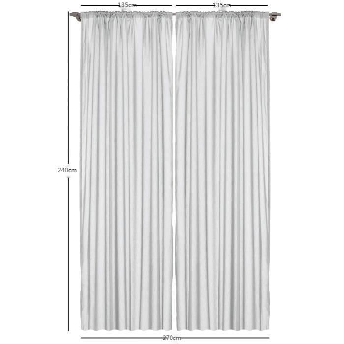 Rideau Thermique et Occultant Rouge Coloris Rouge Taille 140x240cm
