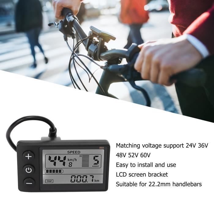Écran LCD SW102T Étanche IP65 Pour Vélo Électrique – Compatible BBS01/02/HD – 24V/36V/48V – Affichage Clair Vitesse, Batterie, Erreurs