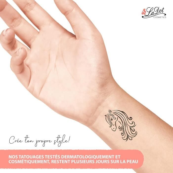 Tatouages Éphémères Enfants Licorne - 8 Feuilles Résistants à L'Eau - Safe Et Amusants Pour Filles - Powmag