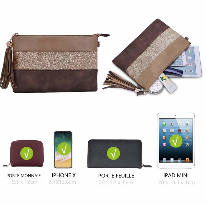 Sac Bandoulière Femme Paille Tressée Été – Clutch Pochette Soirée Avec Sangle Amovible Rayée Colorée