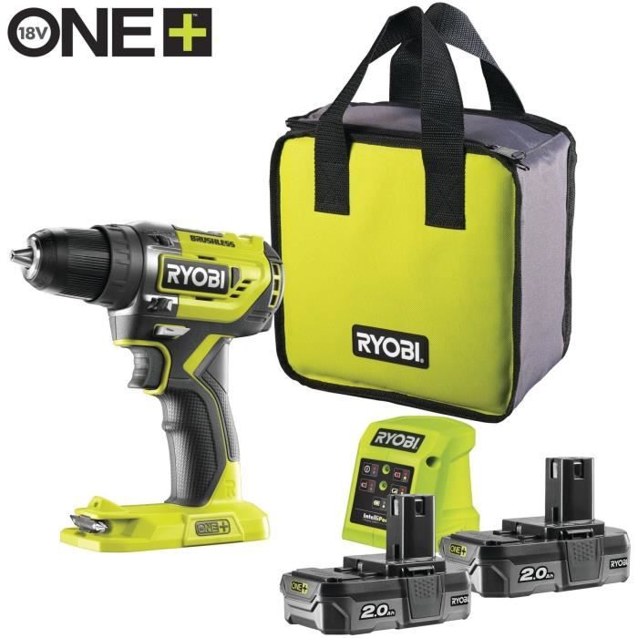 Perceuse visseuse 18V 2 batteries 2Ah - RYOBI - Mr.Bricolage