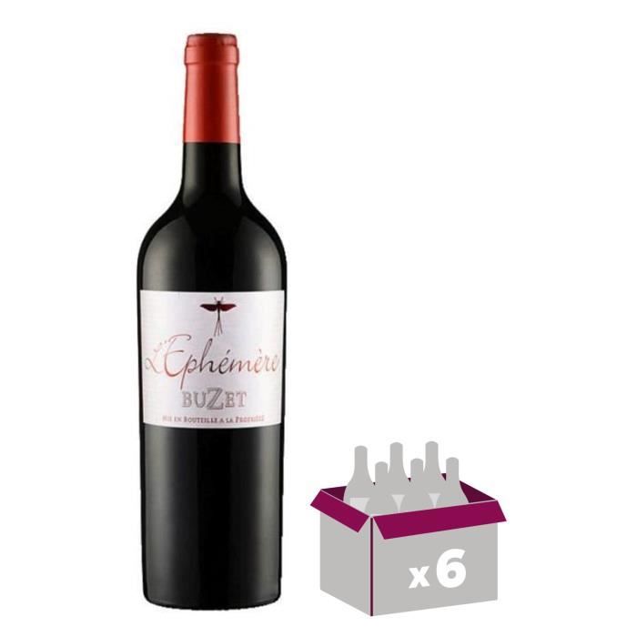 Buzet L'Ephémère 2013 Vin du Sud Ouest - Rouge - 75 cl x6
