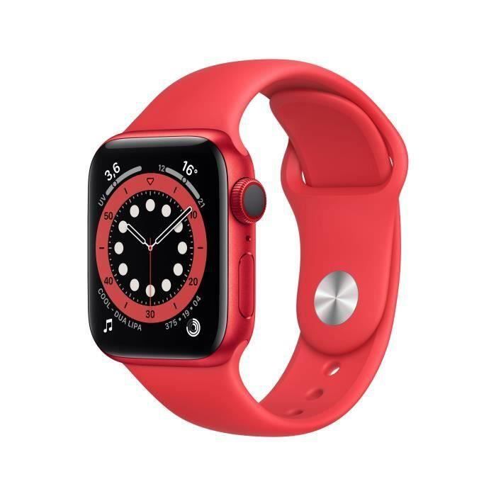 Apple Watch Series 6 GPS + Cellular, 40mm Boîtier en Aluminium PRODUCT(RED) avec Bracelet Sport PRODUCT(RED)