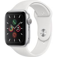 Apple Watch Series 5 GPS 44 mm Boîtier aluminium Argent - Bracelet Blanc - M/L (2019) - Reconditionné - Excellent état