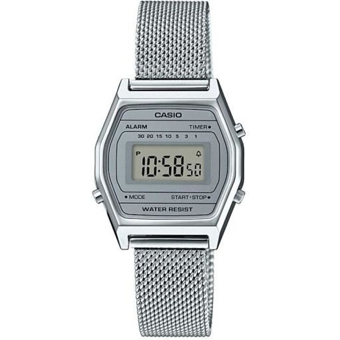 CASIO Montre Vintage Original Case LA690WEM-7EF - Femme - Argent