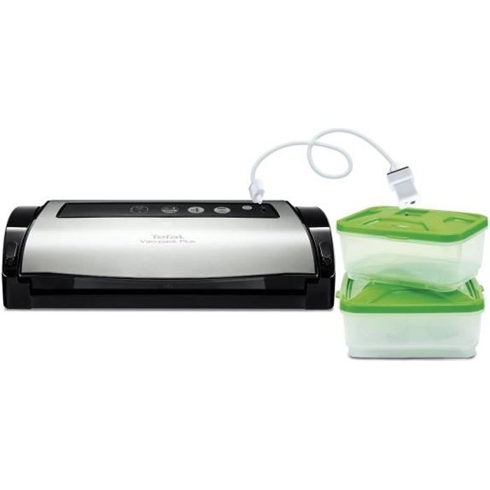 TEFAL YY3107FB Appareil de mise sous vide - Vacupack Plus + Lots de boîtes de conservation sous vide