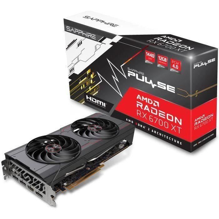 Sapphire - Carte graphique Radeon RX 6700 XT PULSE GAMING 12 Go