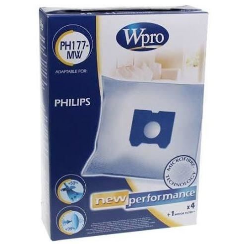 WPRO PH177MW - 4 sacs aspirateur PHILIPS ATHENA