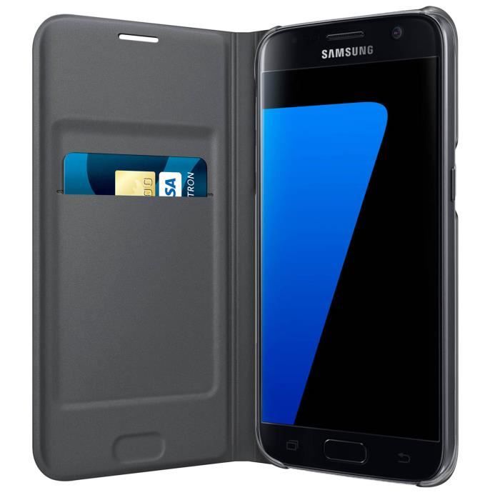 Samsung Etui Flip Wallet S7 - Noir
