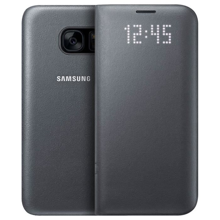 Samsung - Étui Led View Cover Noir Original pour Samsung Galaxy S7