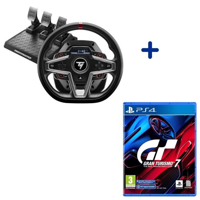 Pack THRUSTMASTER T248 Volant de Course et Pédales Magnétiques, PS5, PS4, PC + Gran Turismo 7 - Jeu PS4