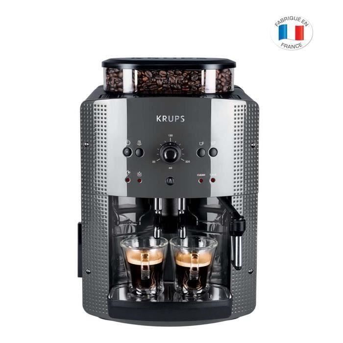 KRUPS YY4451FD Machine à café automatique avec broyeur à grains Essential avec mousseur à lait - Pression 15 bars - Grise