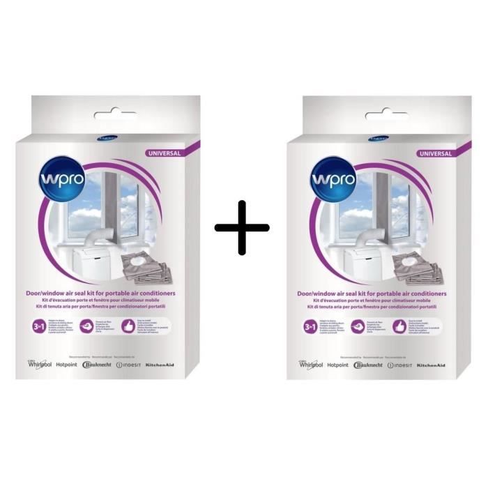 PACK WPRO CAK002 - Kit d'évacuation universel 3 en 1 pour climatiseur mobile. X2