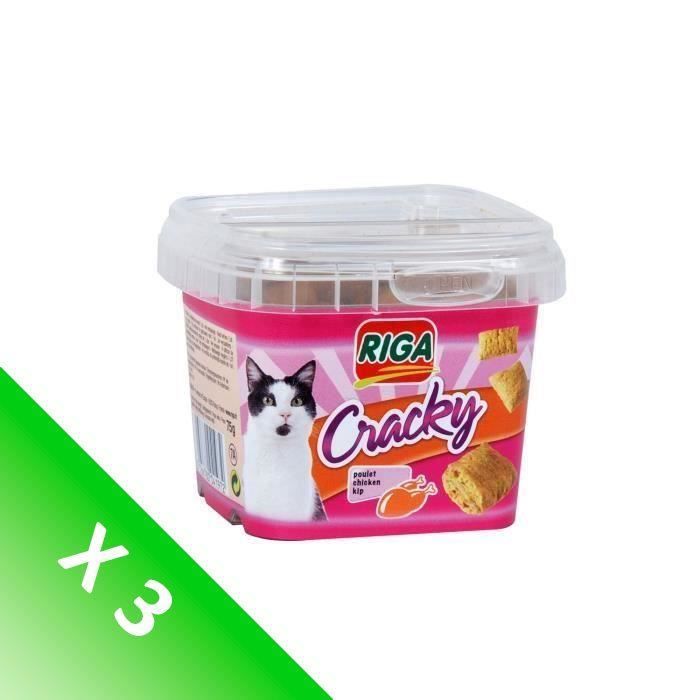Lot de 3 RIGA cracky poulet CHATS