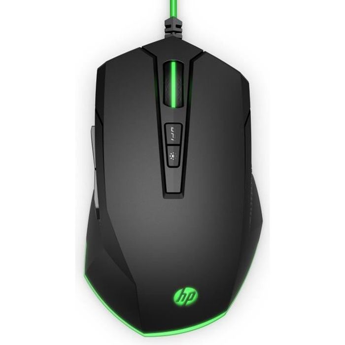 Hp Souris Gamer Pavilion 200 Filaire Usb 5 Boutons 3200 Dpi Noir Vert Prix Pas Cher Cdiscount