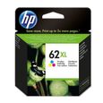 HP 62XL Cartouche d'encre trois couleurs grande capacité authentique (C2P07AE) pour Officejet Mobile 250, Envy 5540/5640/7640-0