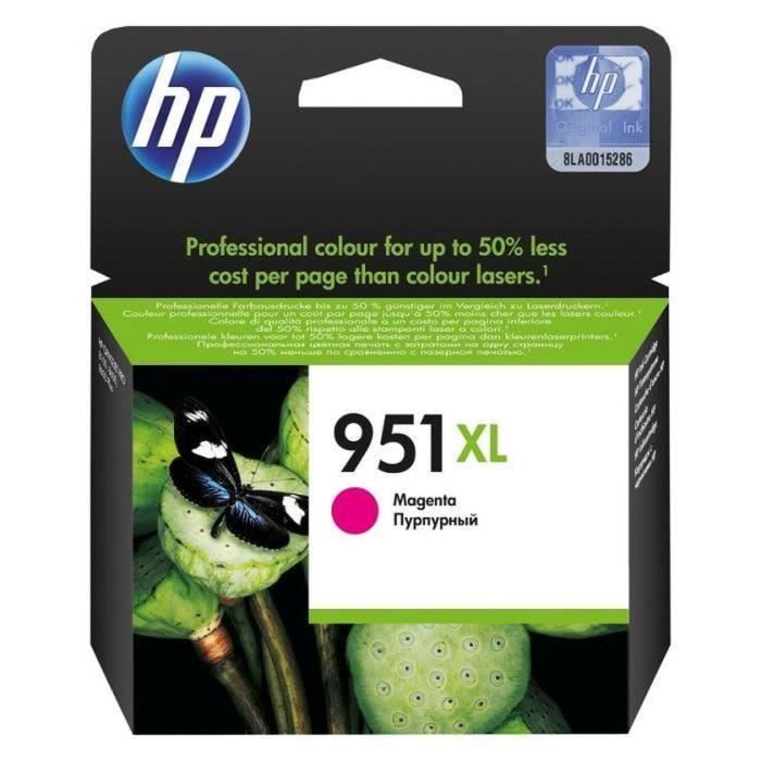 HP 951XL Cartouche dencre magenta grande capacité authentique (CN047AE)  pour HP OfficeJet Pro 251dw/276dw/8100/8600