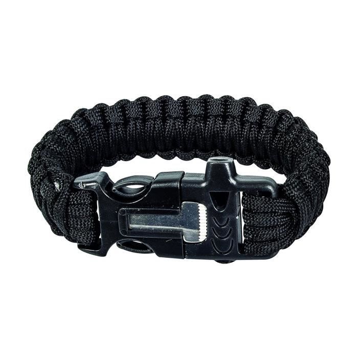 Paracorde Kombat UK 100m - 3mm, Noir, Pour Camping, Bivouac, Survie, Bâches