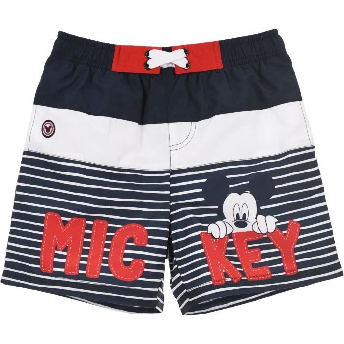 Mickey Short De Bain Garcon 100 Polyester Bleu Cdiscount Pret A Porter