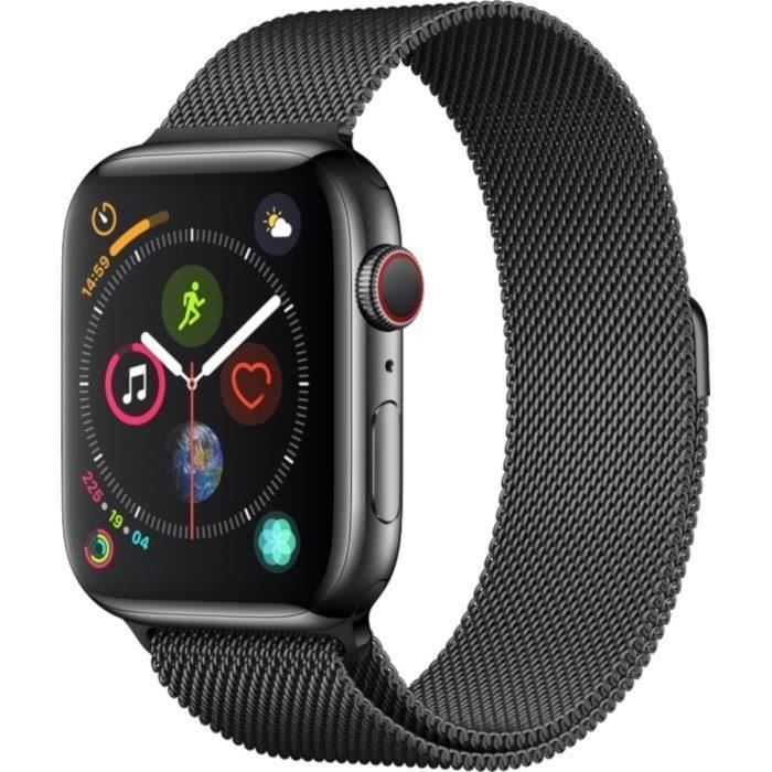 Apple Watch Series 4 GPS + Cellular 44mm Boîtier acier Bracelet 2018 - vue 3