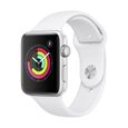 Apple Watch Series 3 GPS - 42mm Boîtier aluminium argenté - bracelet blanc (2018) - Reconditionné - Excellent état-1