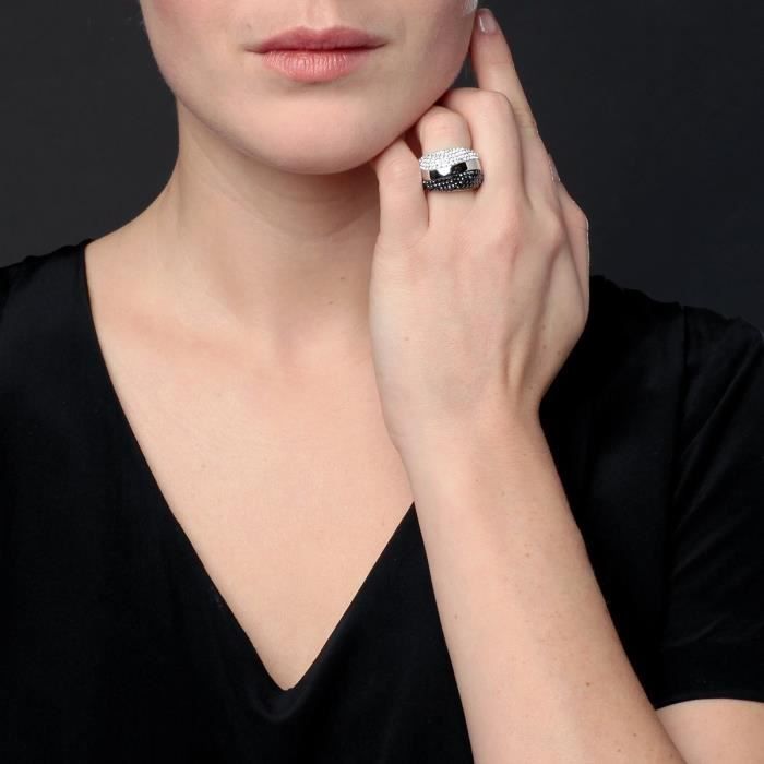 Bague COLORS orn e de Cristaux SWAROVSKI ELEMENTS Femme Argent et