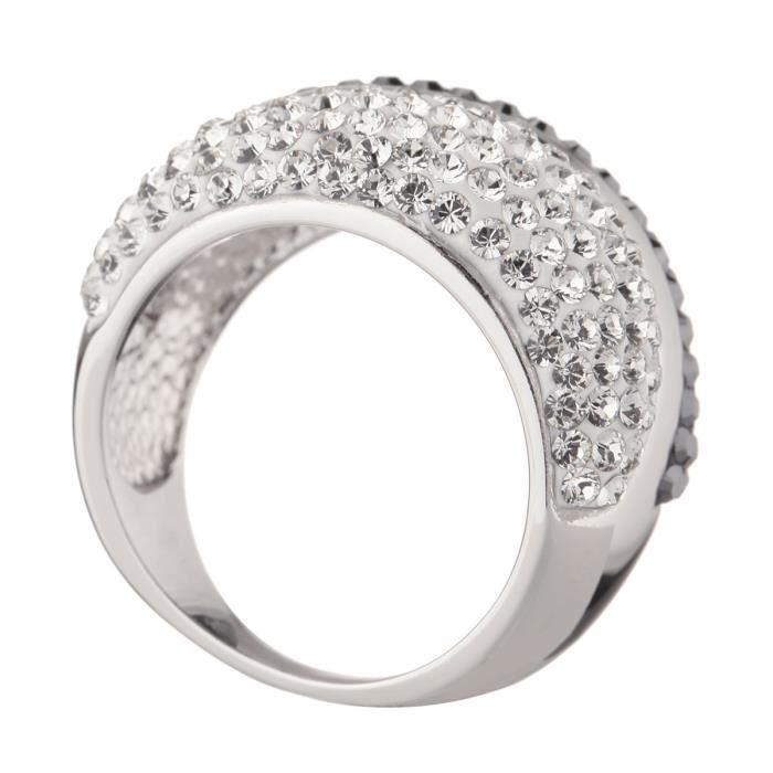 Bague COLORS ornee de Cristaux SWAROVSKI ELEMENTS Femme Argente et noir Achat Vente bague anneau Bague COLORS ornee de Cristaux SWAROVSKI ELEMENTS Femme Femme Adulte Metal Argente cristaux SWAROVSKI E...