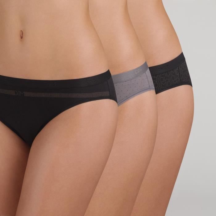 Mutande Donna DIM Les Pockets Coton Confort – Pacco Da 5, Slip In Cotone E Spandex, Vari Colori