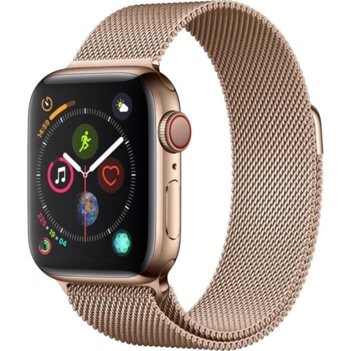 Apple Watch Series 4 GPS + Cellular 40mm Boîtier acier Bracelet Milanais 2018 Etat correct - vue 2