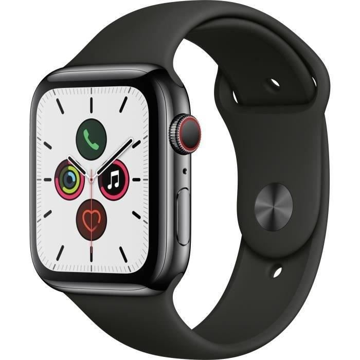 Apple Watch Series 5 Cellular 44 mm Boîtier acier Bracelet / 2019 Etat correct