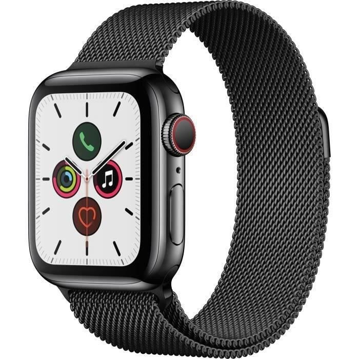 Apple Watch Series 5 Cellular 40 mm Boîtier acier Bracelet / 2019 Etat correct - vue 2