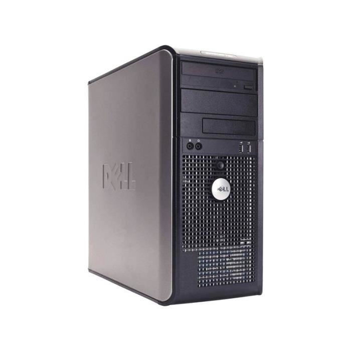 Unité Centrale Dell 780 Tour – Core 2 Duo – RAM 4Go – HDD 160Go – Windows 10 – Reconditionné – Etat correct