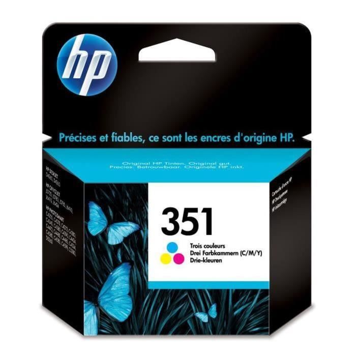 HP 351 Cartouche dencre trois couleurs authentique (CB337EE) pour HP Photosmart C4380/C4472/C4580/C5280