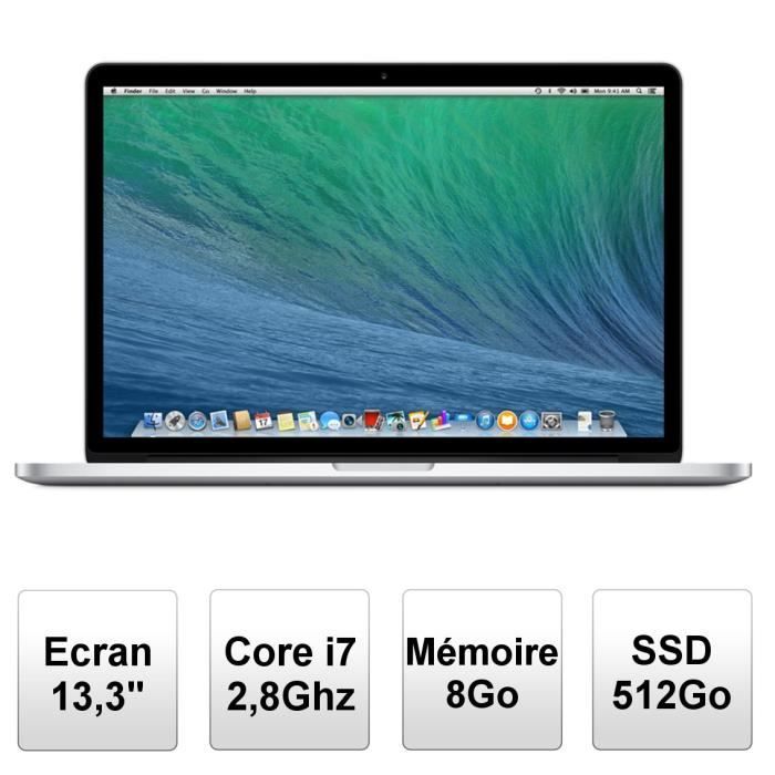 Top achat PC Portable Apple MacBook Pro/I7 2.8Ghz 8GB 512B 13" pas cher