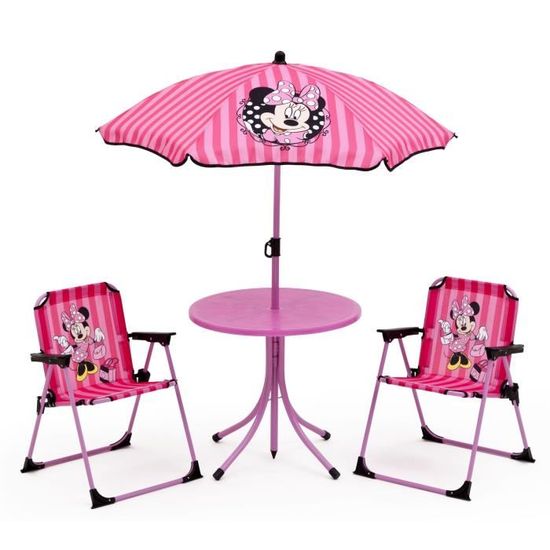 MINNIE  Ensemble de jardin / Camping enfant (table, 2 chaises et