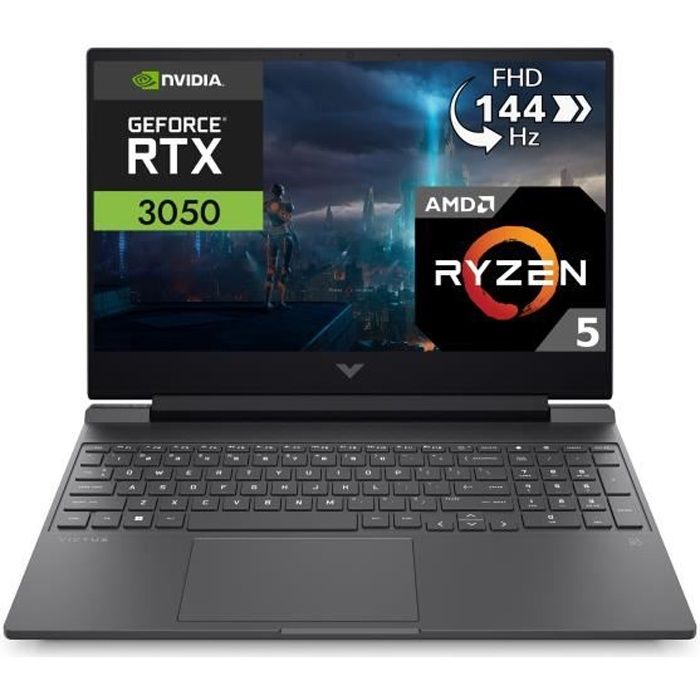 PC Portable Gaming HP Victus 15 fb0207nf 156 FHD 144Hz Ryzen 5 5600H RAM 16Go 512Go SSD RTX 3050 4 Go Win 11 AZERTY
